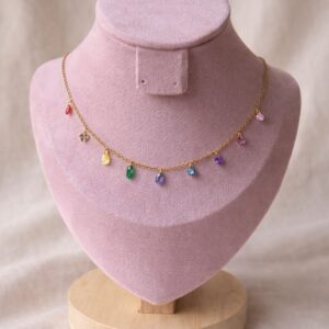 Radiant Rainbow Charm Necklace